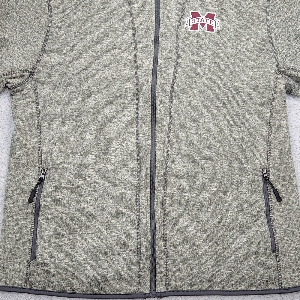 Mississippi State Bulldogs Jacket Mens XL Gray NCAA Football Full Zip Colosseum - Picture 5 of 14